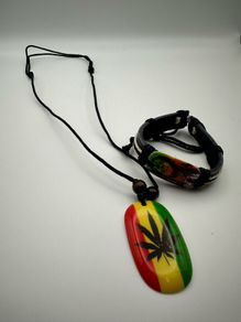 Bob Marley Necklace & Bracelet