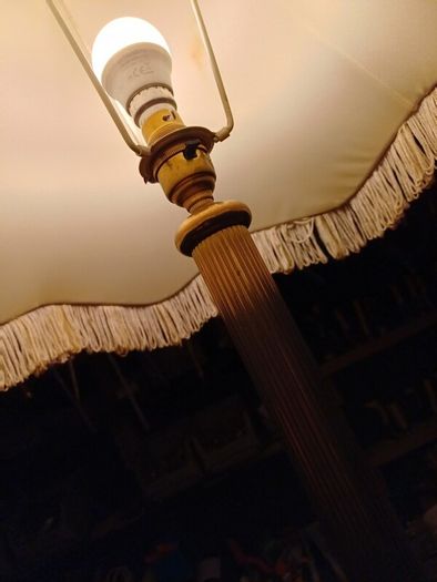 Vintage Brass Column Table Lamps