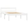 Bed Frame with 2 Drawers White Solid Pine Wood 90x200 cm Image 3