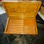 Vintage Wooden Musical Cigar and Cigarette Box, Cigar and Tobacco Leaves on the Lid., when Opened it Plays Music., a beautiful collectors lot, Image 5