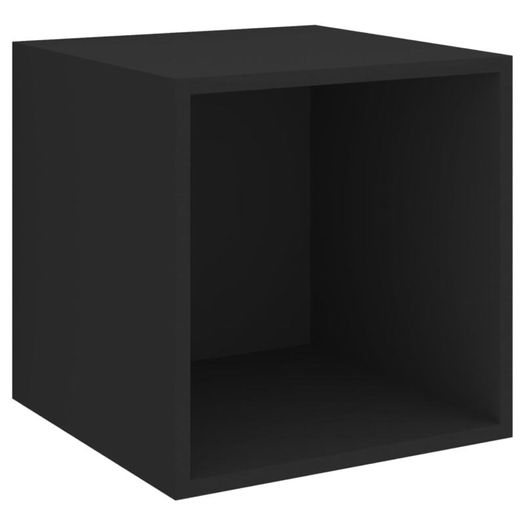 4 Piece TV Cabinet Set Black Chipboard