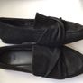 M&S Size 8 Wide Fit Black Suede Leather Ladies Shoes Image 7