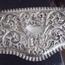 a antique silver plated embossed tray Image 2