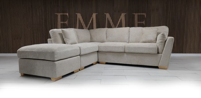 Emme Beige L Shaped Corner Sofa