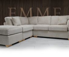 Emme Beige L Shaped Corner Sofa