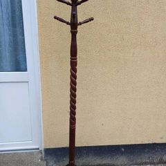 Vintage Mahogany Barley Twist Coat Hanger