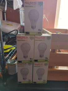 5 LED light bulbs (E27 6W)
