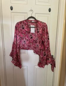 Wrap around silky top