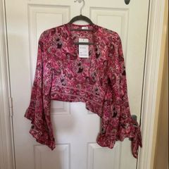 Wrap around silky top
