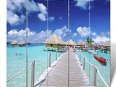 Folding Room Divider 200x170 cm Beach