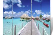 Folding Room Divider 200x170 cm Beach