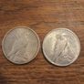 Coins ..peace dollars x2 Image 2