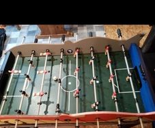 football air hockey and pool table