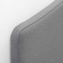 HAUGA upholstered bed, 2 storage boxes and firm mattress, Vissle grey Image 3
