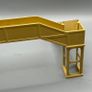 Hornby Dublo 5010 OO/HO Gauge Railway Footbridge Yellow Color Metal Bridge Boxed Image 9