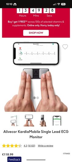 Alivecor KardiaMobile Single Lead ECG Monitor
