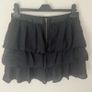 Black Tiered Ruffle Mini Skirt Image 4