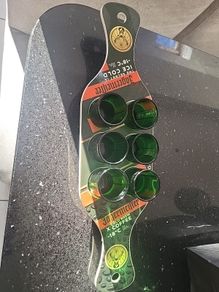 jagermeister x 6 shot glasses with  tray carrier