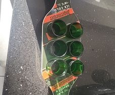 jagermeister x 6 shot glasses with  tray carrier