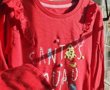 Great Embellished Dunnes Girls Christmas Pajamas Age 10 to 11 Yrs