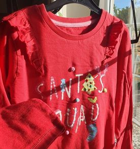 Great Embellished Dunnes Girls Christmas Pajamas Age 10 to 11 Yrs