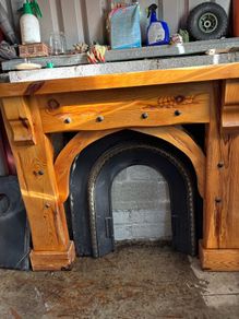 Timber Fireplace and Insert