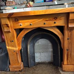 Timber Fireplace and Insert