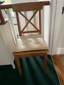 IKEA Rosentorp wooden dining chair - pine finish