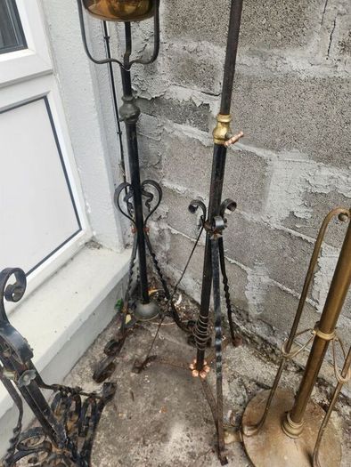 Victorian telescopic oil lamps