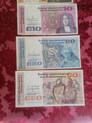 Ireland Full Set B Series Banknotes