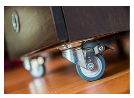 Castor Wheels with Brake Heavy Duty Swivel Wheels for Furniture 50mm + Screws 200KG