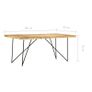 Dining Table 180x90x76 cm Solid Mango Wood Image 6