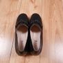 Caprice Black Grained Leather Heeled Loafers 5UK/38EU/24.4cm Image 8