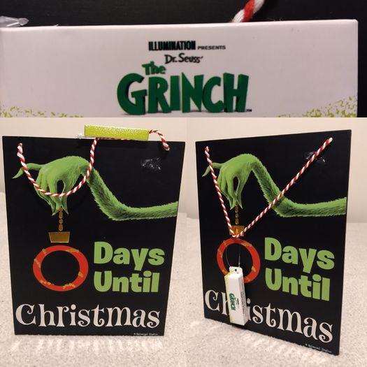 Dr Seuss, The Grinch Christmas Countdown Chalkboard & Chalk