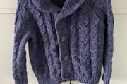 Chunky cable knit navy cardigan 12-18months