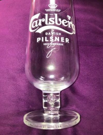 Carlsberg Pilsner pint beer glass Brand new with boxes
