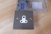 One Electrical 5A Socket Satin Stainless Steel