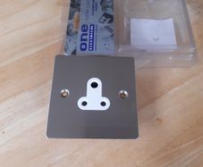 One Electrical 5A Socket Satin Stainless Steel