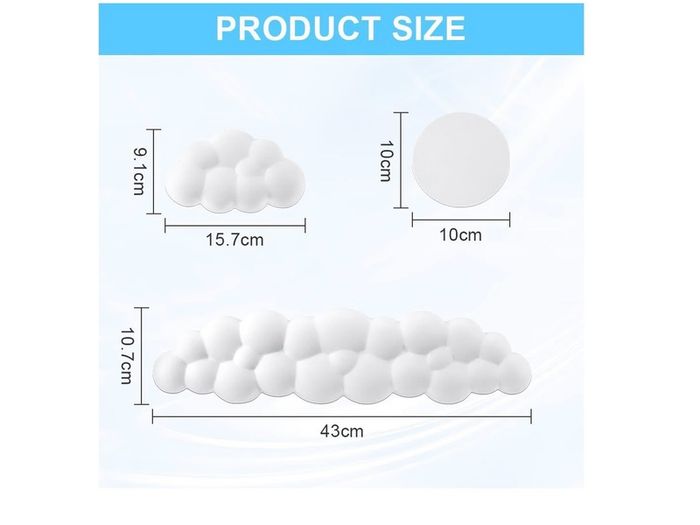 Cloud Wrist Rest Keyboard Set