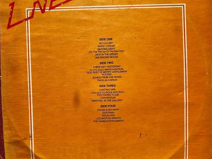 Jethro Tull double album the Best of Live Sample copy not for sale stamped on front sleeve in vg condition