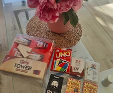 QUICK SALE (Moving out SALE): Party Games & Playing Cards Bundle - Tipsy Tower, UNO, and More