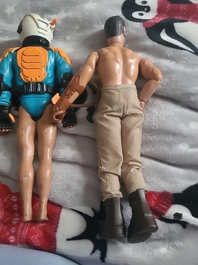 3 vintage action man dolls