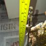 Large Vintage Toy Large Viking Warrior Statue, with a Horned Helmet, a round Shield, and a Spear Image 6