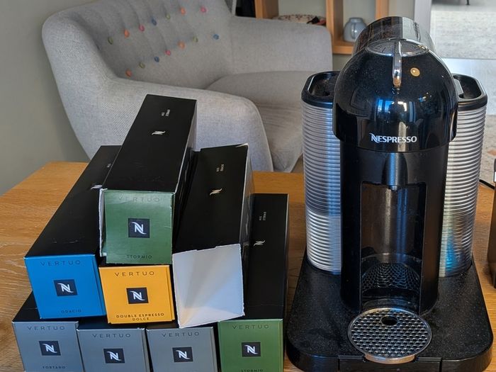Nespresso machine and pods