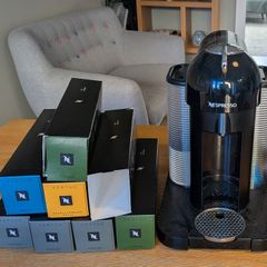 Nespresso machine and pods