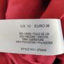 Red dress linen blend flower motifs size 10 Image 8