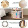 Rotating 360 Hexagonal Children's Bookcase  Tall Floor Standing Corner Book Shelf Storage Rack for Home Living Room Office (4 Tier) Image 5