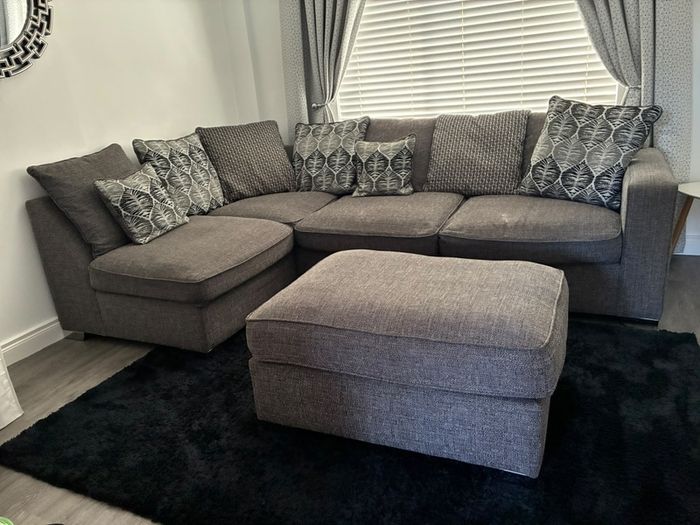 4 Seater Couch with Footstool