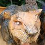 A Magnificent Pair Of Nineteenth Century Hardwood Lions(3.3kgs) Image 3