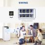 Air Conditioner, Dehumidifier, Cooling Fan with Remote Control, Digital Display, 2 Speeds, 24H Timer, Window Venting Kit Image 4